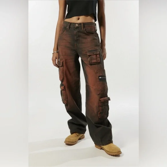 BDG Urban Outfitters Logan Extreme Cargo Pocket Baggy Boyfriend Jean-EUC - Picture 1 of 15